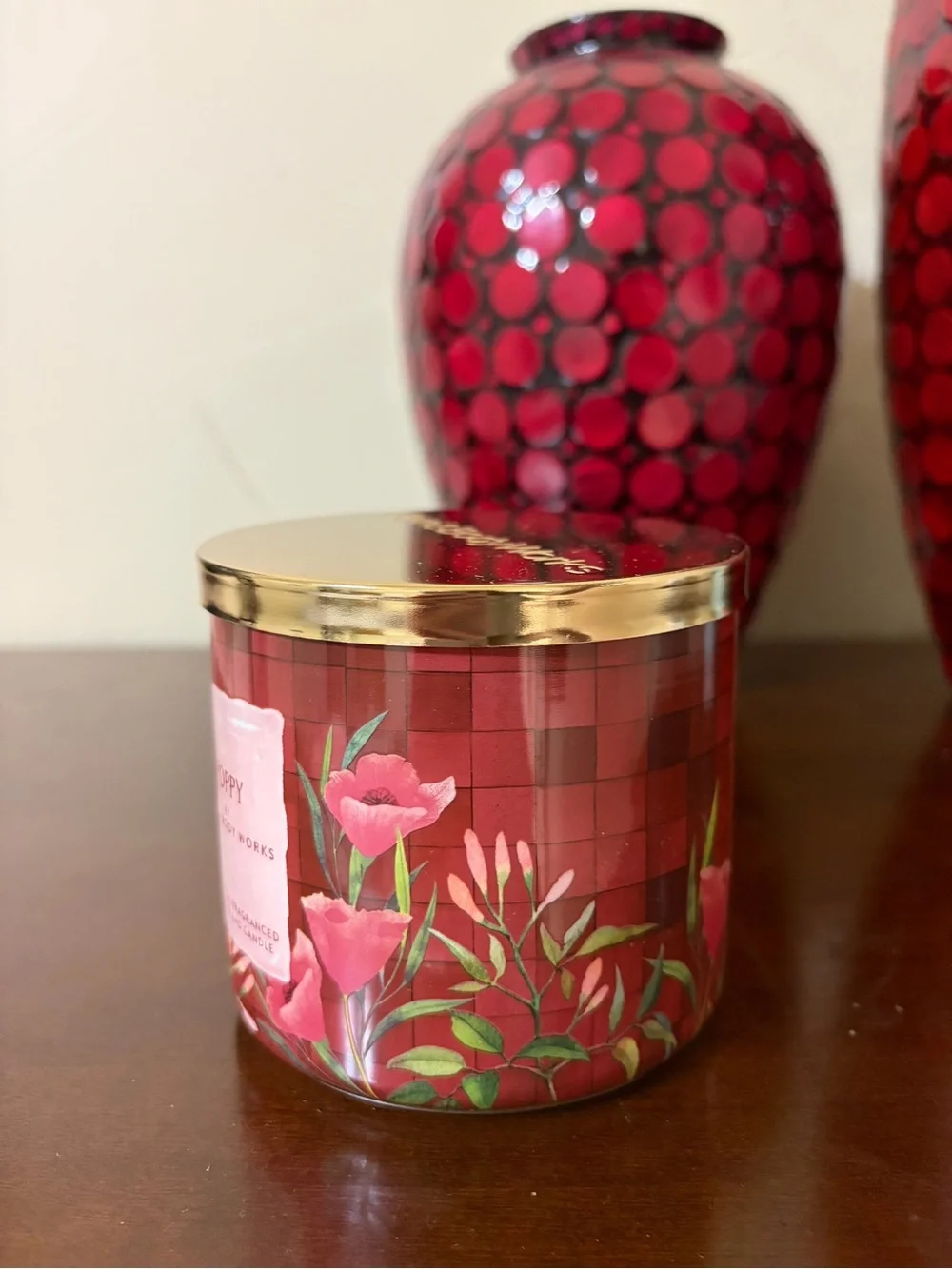 Bath & Body Works Poppy Full Size Trio - Body Wash, Body Lotion, 3 Wick Candle